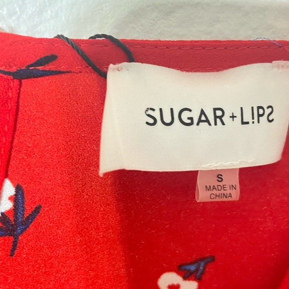 NWT SUGAR LIPS Cheri Bloom Ditsy Print Floral Midi Dress Sz Small - Picture 6 of 7